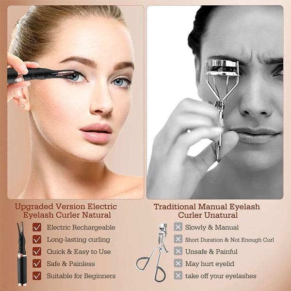 Rechargeable Heated Eyelash Curler for Quick Heating Curling