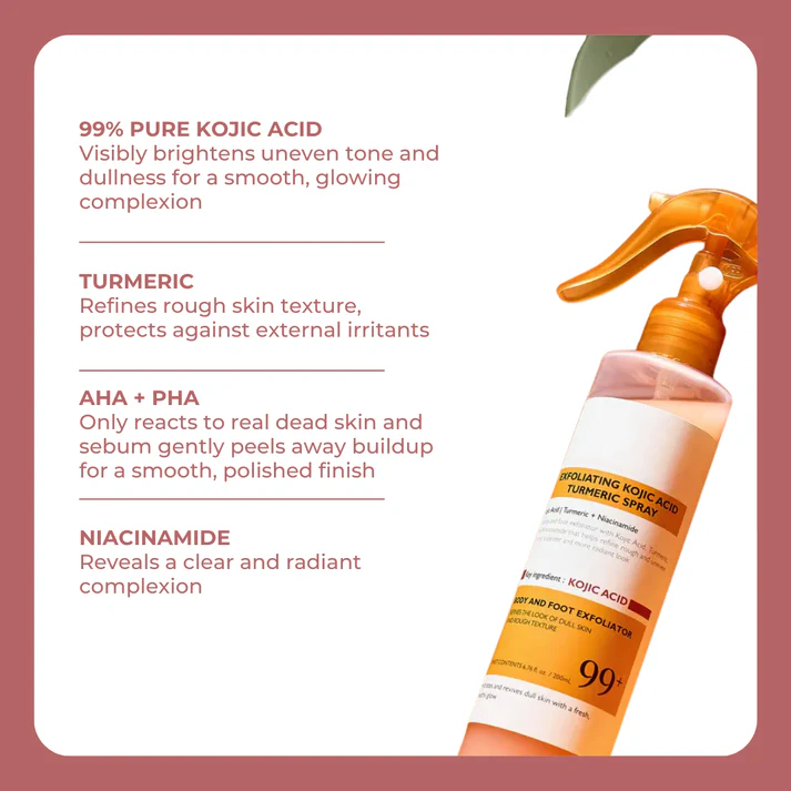 Viralaluna Peel Shot - Kojic + Turmeric Body Peel Spray