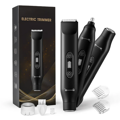 Electric Hair Trimmer for Men & Women – Dual Heads, Waterproof, Replaceable Blades