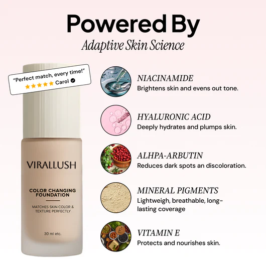 Viralaluna - Color Changing Foundation-Get Free Brush